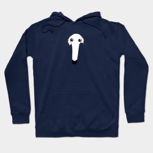 Borzoi dog face with big eyes Hoodie